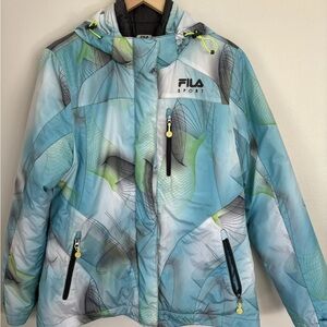 Fila Sport Aqua and Lime Ski Jacket